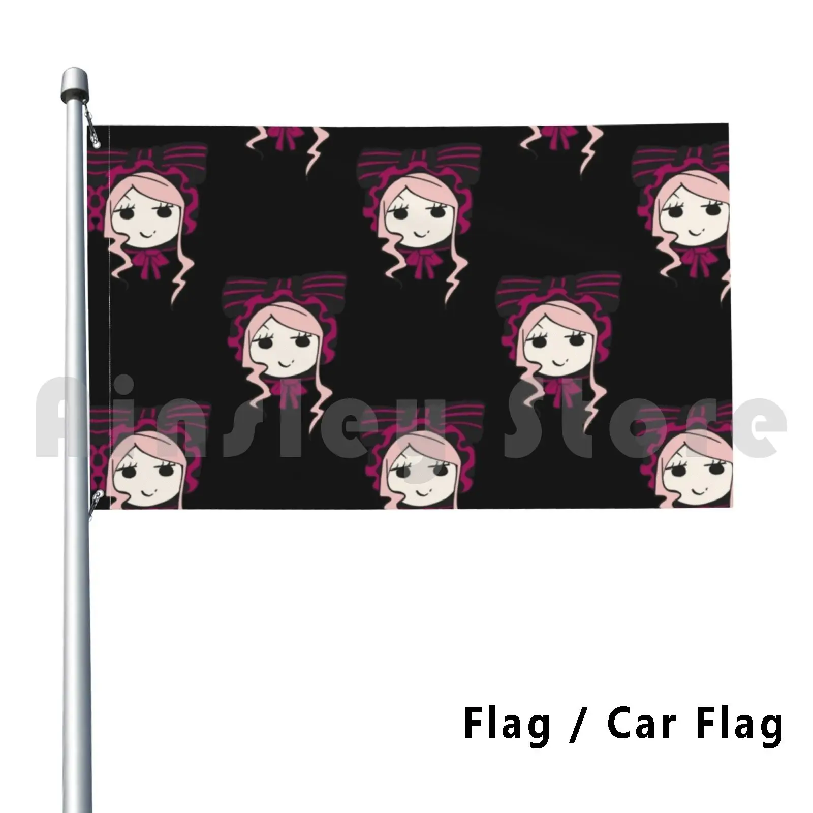 Overlord ( Shalltear ) Outdoor Decor Flag Car Flag Shalltear Blood Traps Shalltear Anime Manga Chibi Potrait Sweet