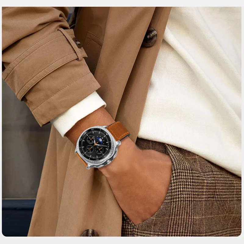 Correa de silicona + cuero para Samsung Galaxy Watch 8 44mm 40mm 8 Classic 46mm pulsera magnética Galaxy Watch Ultra 2025 47mm Correa