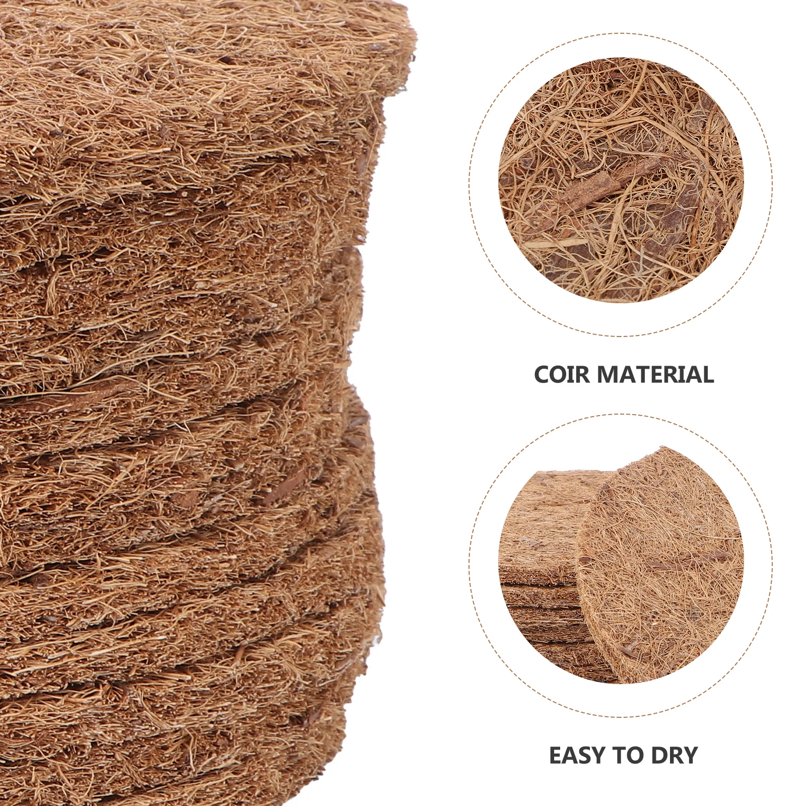 

12pcs Coconut Palm Mat Grass Pigeon Nest Bowl Pads Durable Washable Bird Egg Laying Accessories Plastic Nest Protector Large