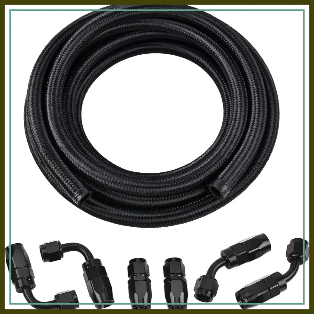 

AN10 Braided Nylon Fuel Hose Kit 10FT Black CPE Fuel Line