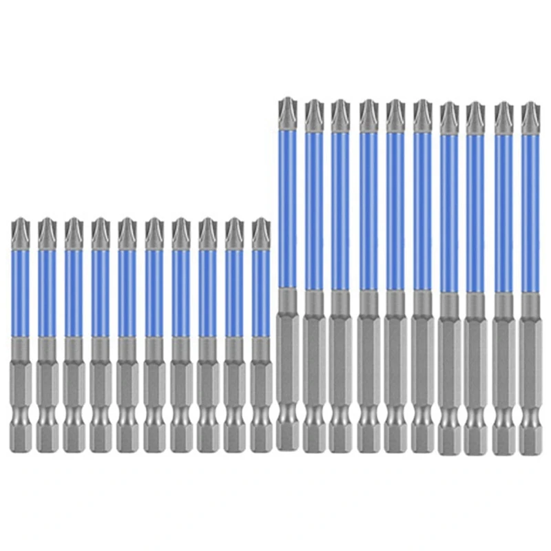 1Set S2 Alloy Steel Batch Head Set Eleven-Character Electrician Special Insulation Batch Head 65Mm 110Mm Insulated Bit Set