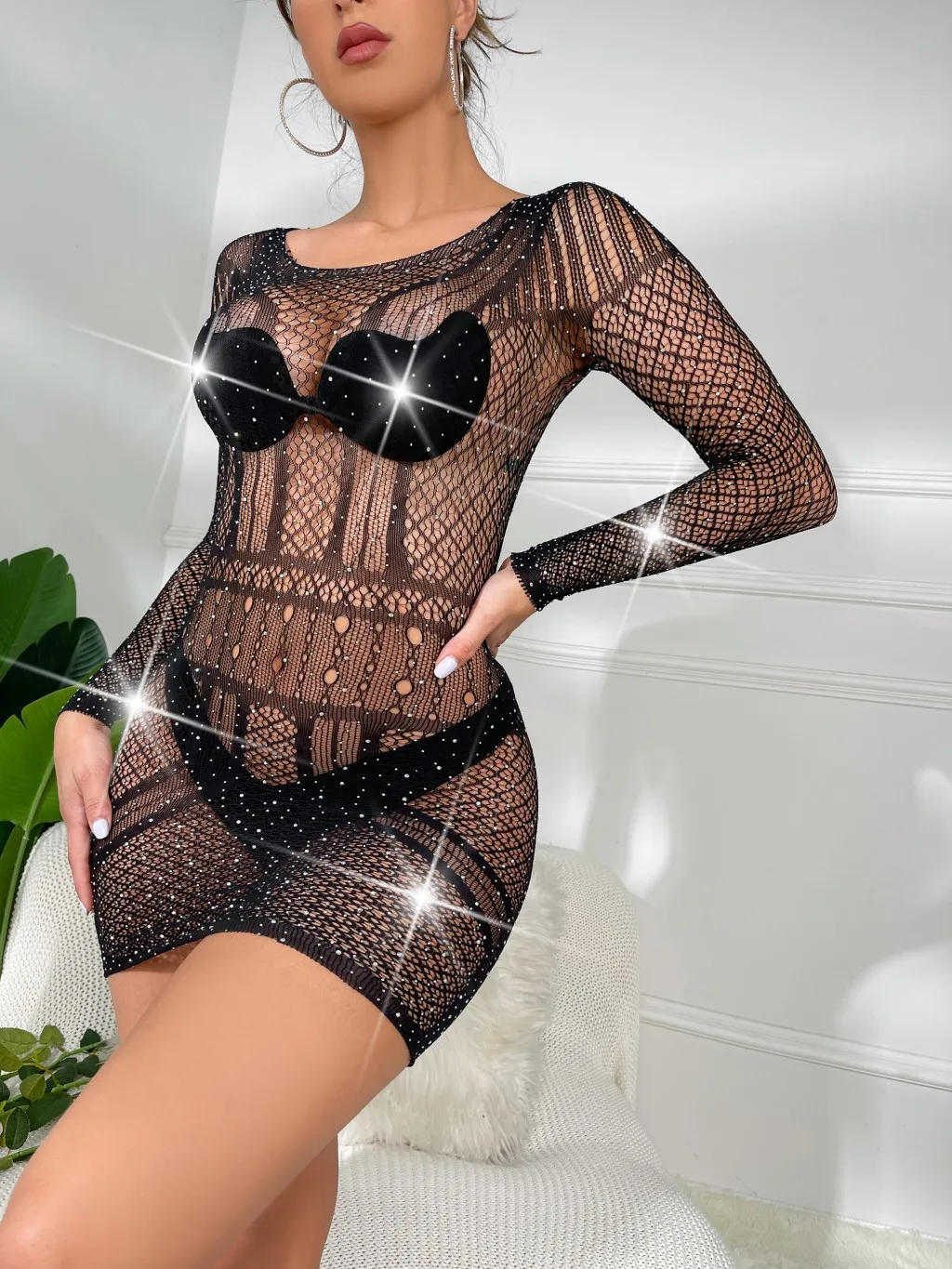 女の子ラインストーンエロエキゾチックポールダンス着用ポルノセクシーなランジェリーボディスーツナイトクラブパーティードレスフェチストリッパー衣装
