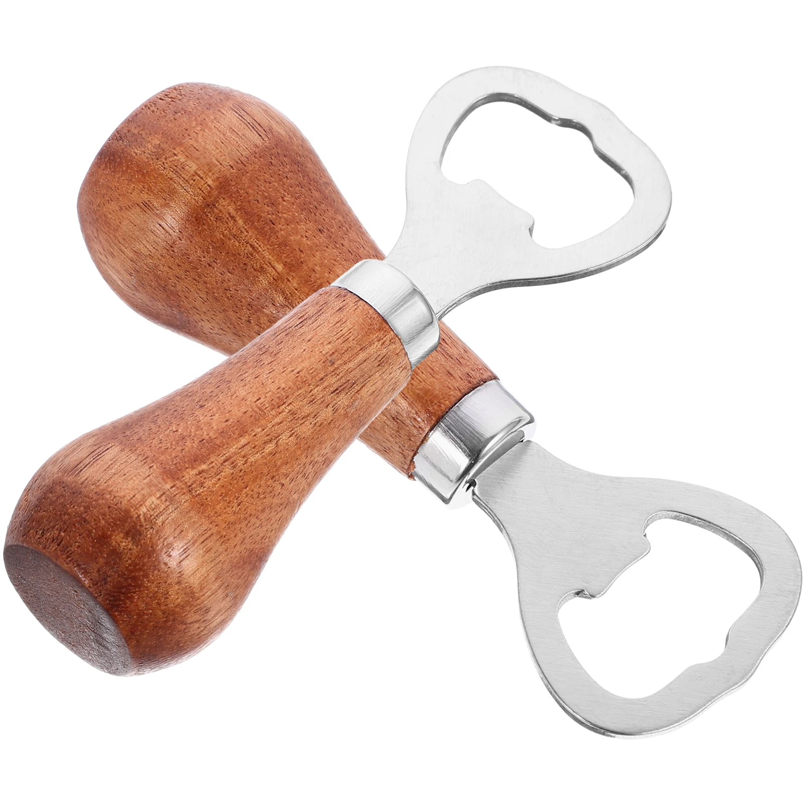 

2 Pcs Vertical Bottle Opener Cap Design Beverage Decoration Cool Cute Wood Rose Gold Openers Housewarming