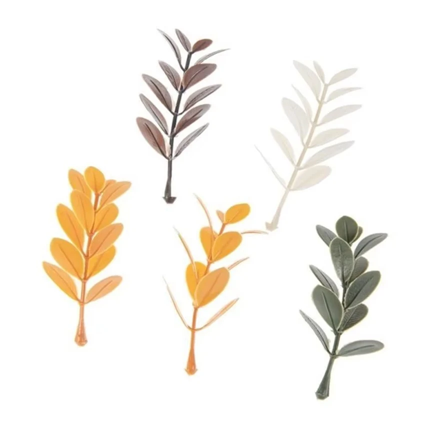 50pcs Artificial Plant Leaves Wedding Bridal Bouquet Party Outdoor Garden Home Room Table Wreath Decoration DIY Background Wall - Image 2