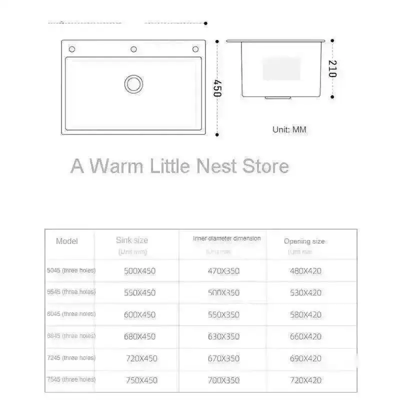 

Stainless Steel Kitchen Sinks Black Nano Large Single Tank Countertop Basin Home Kitchen Vegetable Sink 304 Thickened Wash Basin