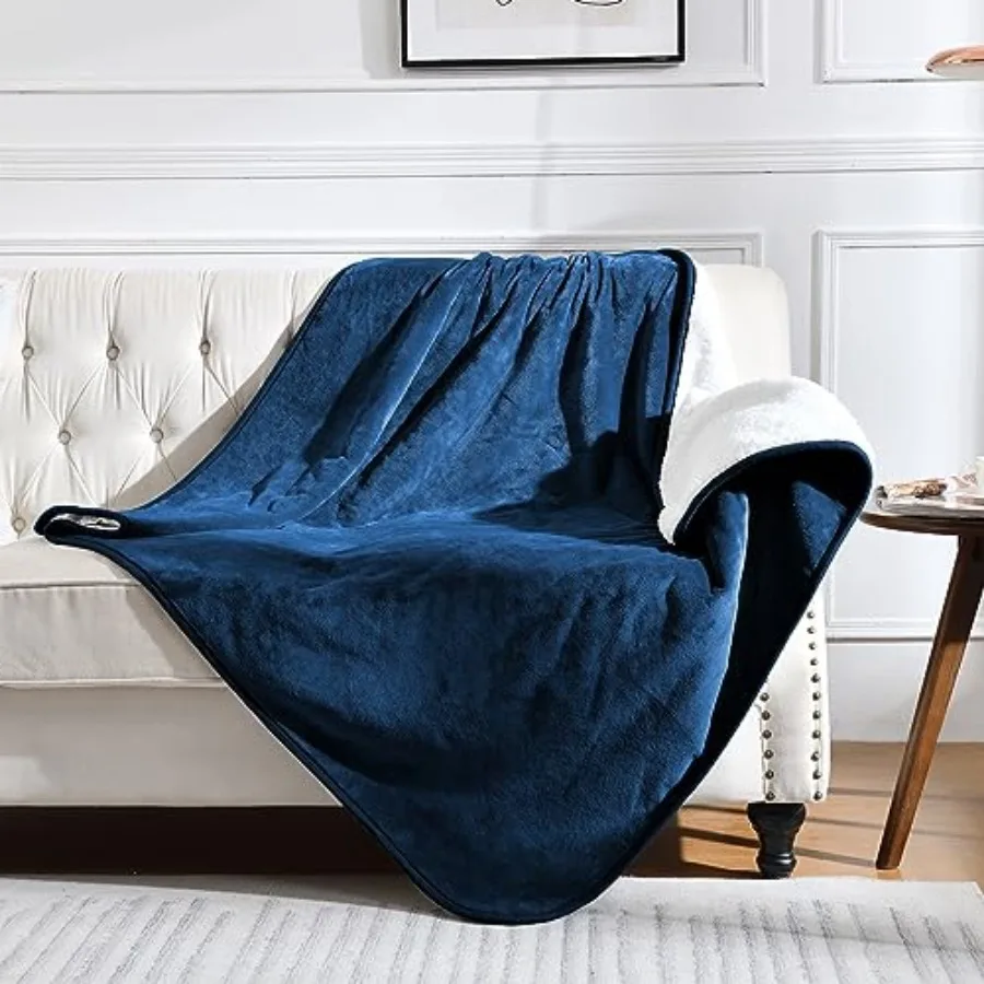 

Waterproof Blanket for Bed Couch Sofa, Soft Liquid Pee Proof Pet Blanket for Dog Puppy Cat, Reversible Sherpa Fleece Furniture