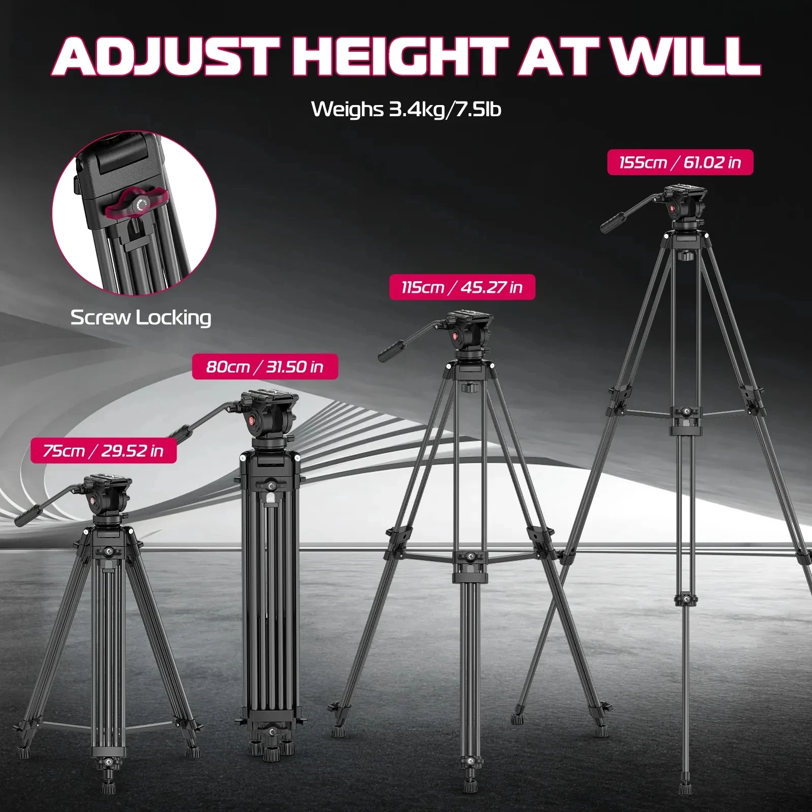 Ulanzi MT-81 Heavy Duty Video Tripod 1/4\