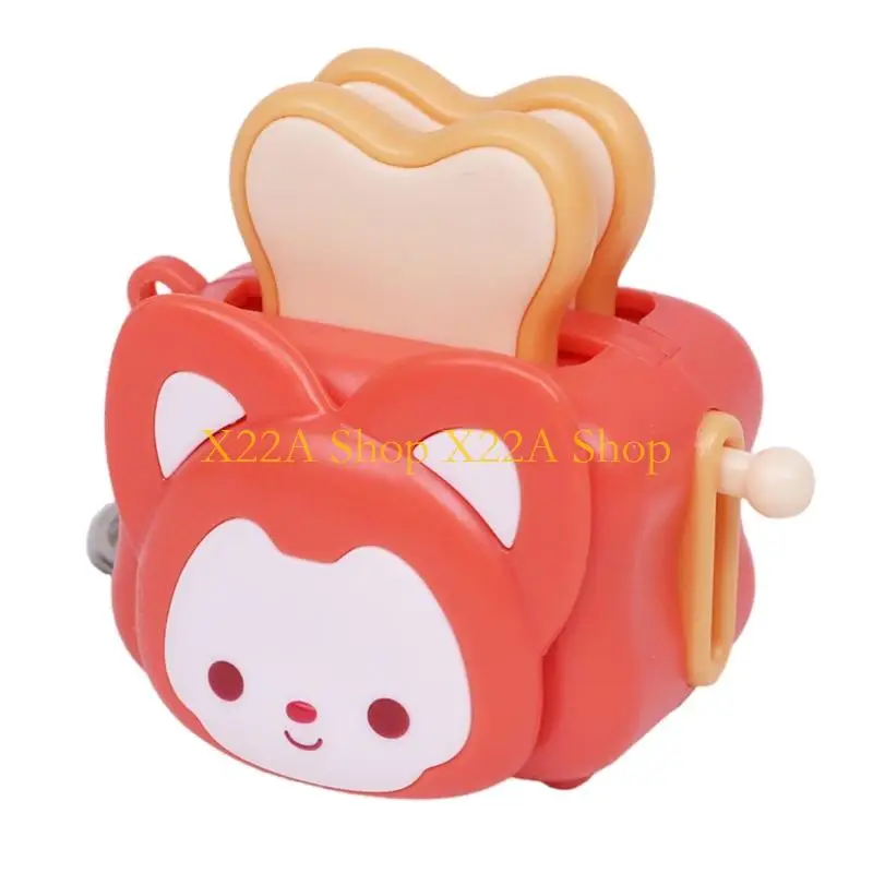 Unique Quiet Design Mini Bread Toaster Keychain Plastic Lightweight Everyday Essential Backpack Hanging Decoration