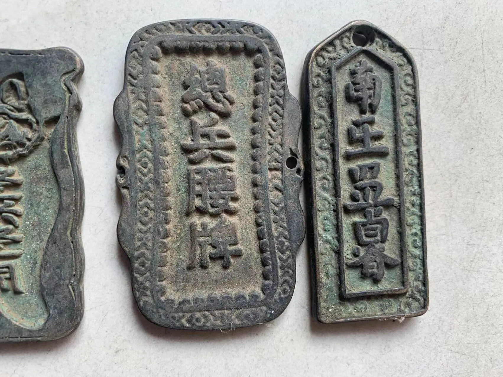 Rare old Chinese HanDyansty25---189) bonze General token coin statue,5 pieces/pack,,Free shipping - Image 2