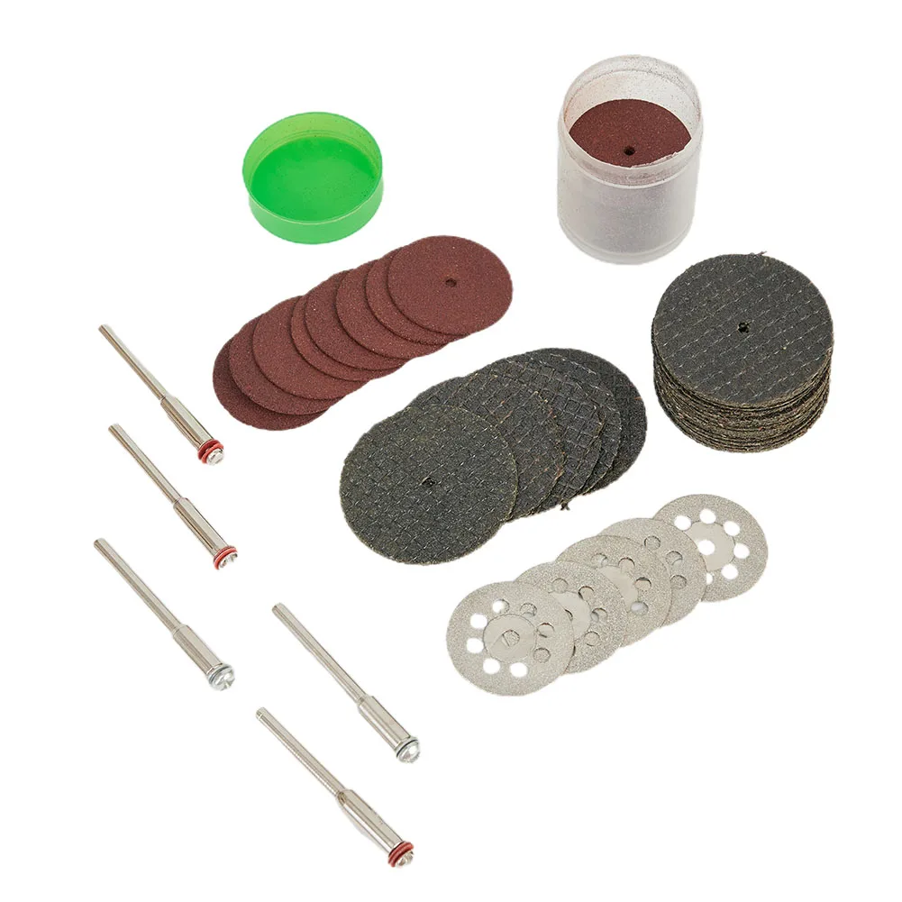 60Pcs Detailing Attachment Replacement Rotary Tool Accessories Sanding Wheel Glass Wood Ceramic Metal Sander 40mm