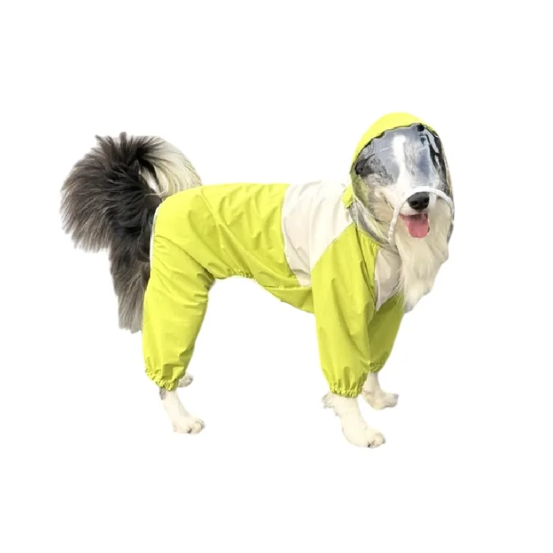 

Large Dog Raincoat Big Dog Waterproof Clothing Jumpsuit Shiba Inu Border Collie Samoyed Husky Labrador Golden Retriever Clothes