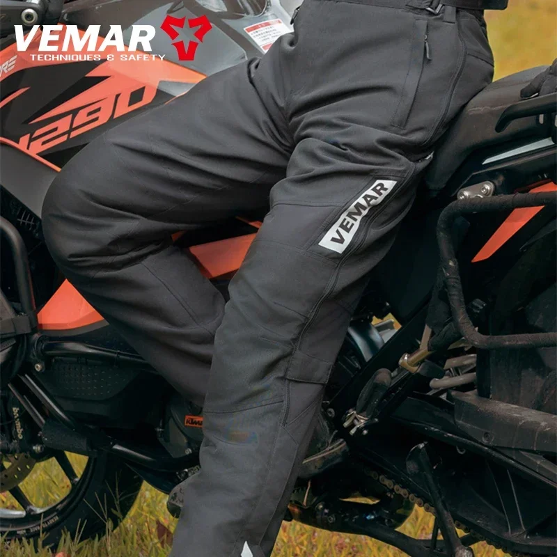 Pantalones de motocicleta para hombre, Pantalón de algodón fino y cálido, de liberación rápida, para carreras de Motocross, con equipo de protección CE, para invierno