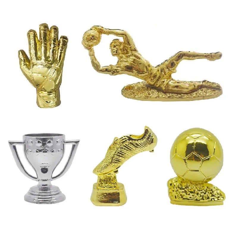 Golden Boot Top Soccer Award Mini Model La Liga Free Shipping World Football Metal Trophy Gloves Keychain Fans Souvenir Gift