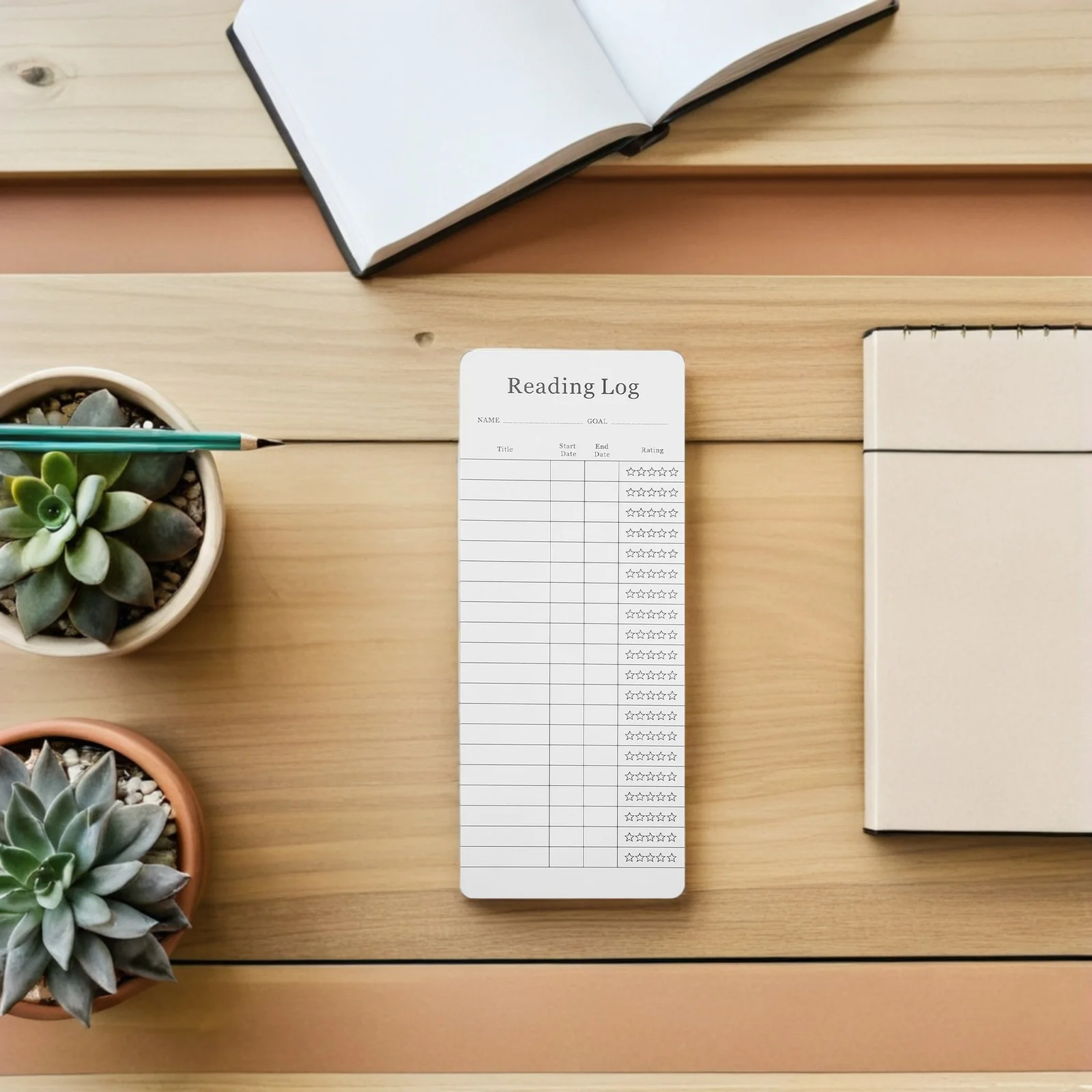 25pcs Book Tracker Bookmark Set: Reading Log Bookmarks For Students Library Lovers Track Borrowed Books Portable Habit Tracker