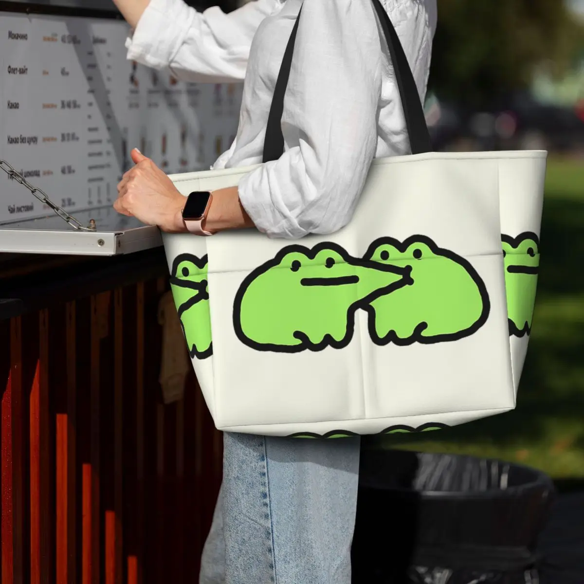 Frog 04 Beach Tote Bag Sport Gym Yoga Duffle Large Tote Bag Women Travel Bag Fitness bag