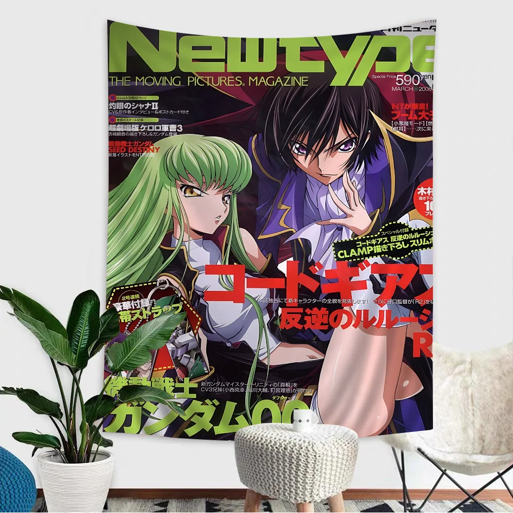 Code Geass Classic Japanese Anime Cartoon Tapestry For Living Room Home Dorm Decor INS Home Decor