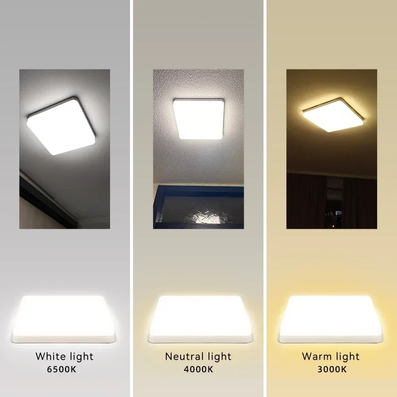 Kitchen LED Ceiling Lamp Lustre Panel Modern Renovation Room Hanging Chandelier Fixture Home Decorative Square Light