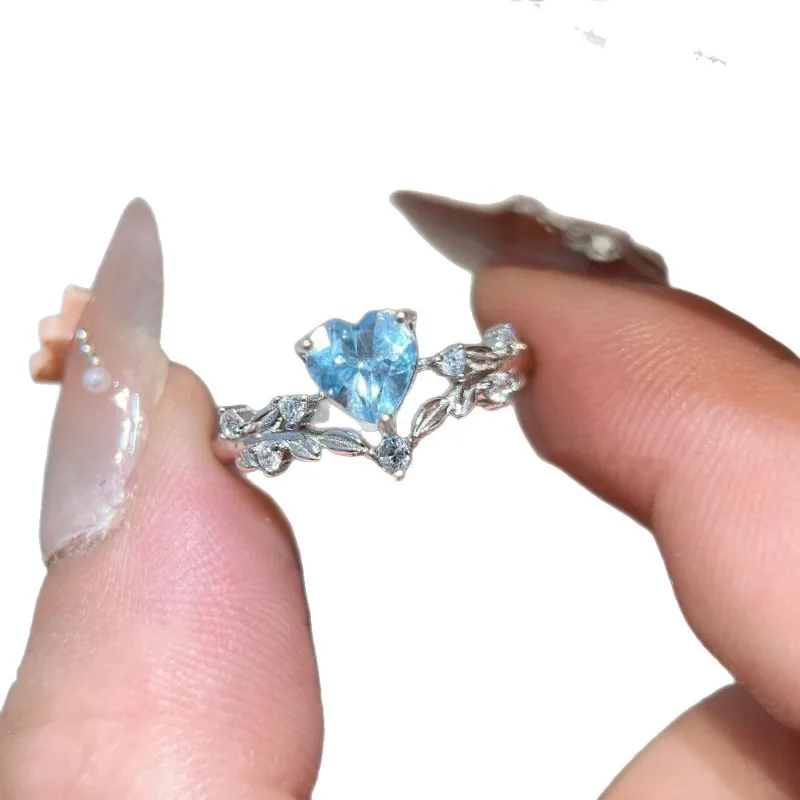 سندريلا الفضة الحب الزر ***** خاتم القلم المرأة المتخصصة تصميم الأزياء الخفيفة الفاخرة الأنيقة والمجوهرات الراقية