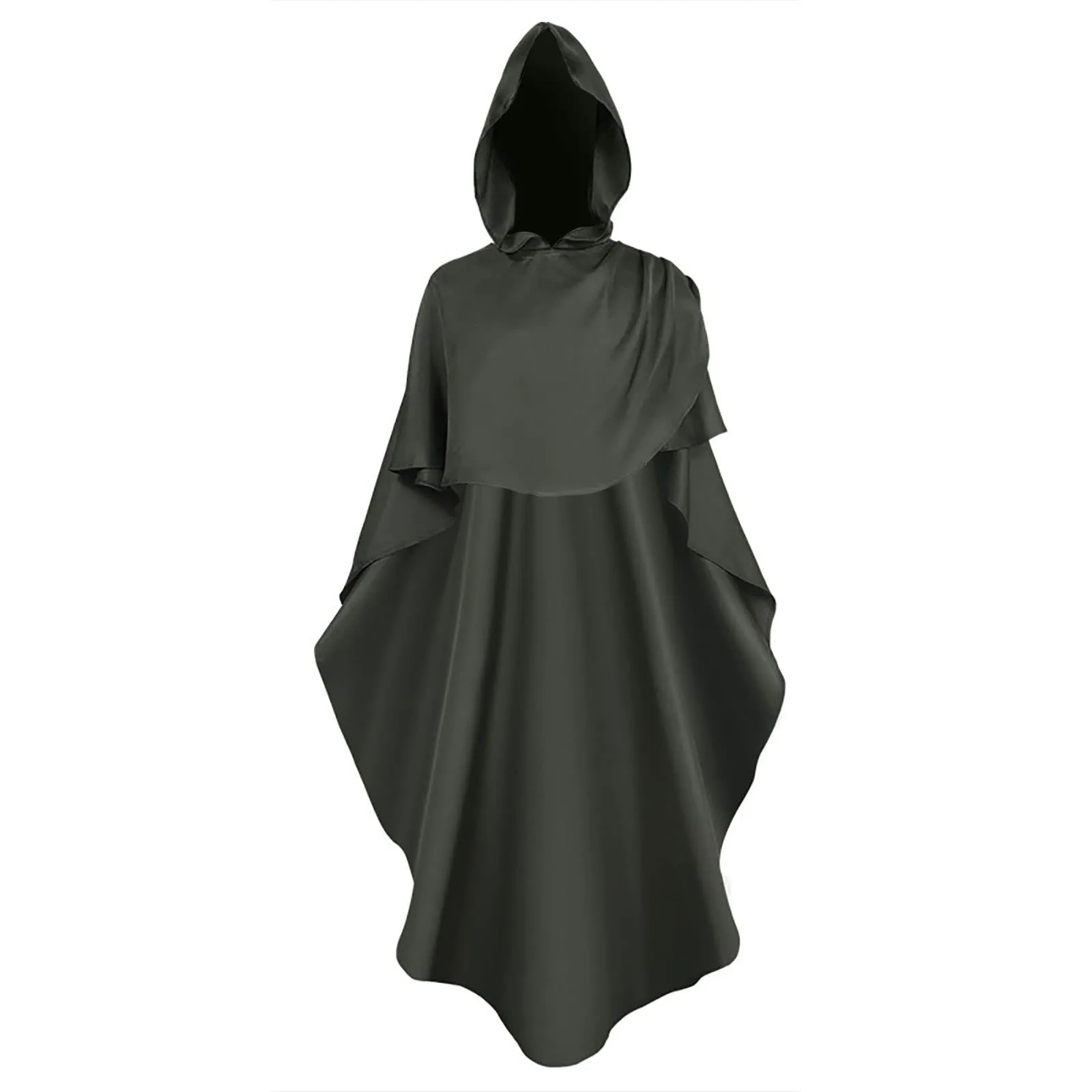

Halloween Dress Unisex Black Hooded Knight Punk Wizard Goth Vampire Death Medieval Cloak Cosplay Accessories 코스프레 의상 2025