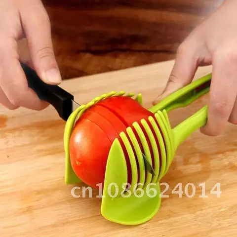 Kitchen Tool Creative Gadget Handheld Tomato Slicer Bread Clip Fruit and Vegetable Cut Potato iPhone Lemon Slicer Kitchenware