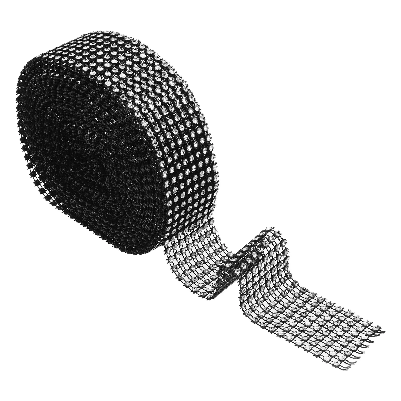 

Self Adhesive Rhinestone Ribbon White Cuttable Decorative Trim DIY Craft Ribbon Roll Wear Resistant Costume Accessory