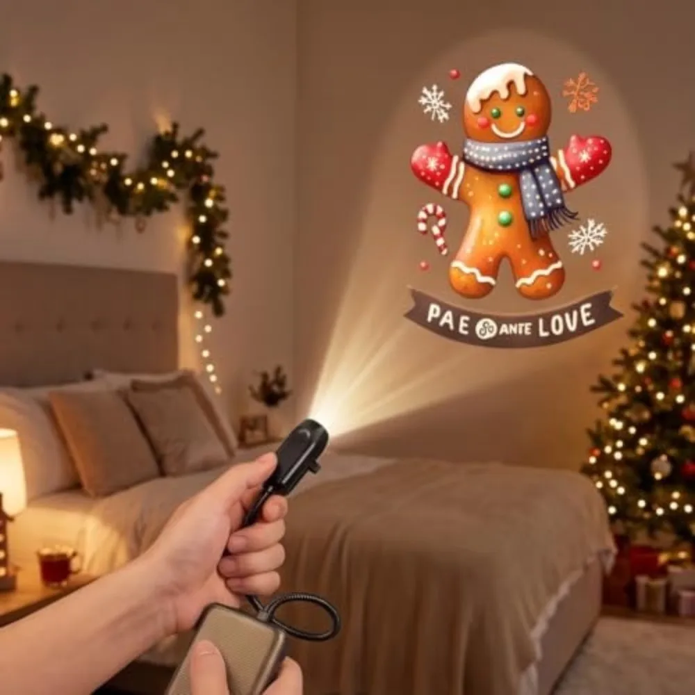 HD Resolution Christmas Scene Projector Plug and Play Multiple Scenes Festive Scene Projector Night Light Projector Home Bedroom