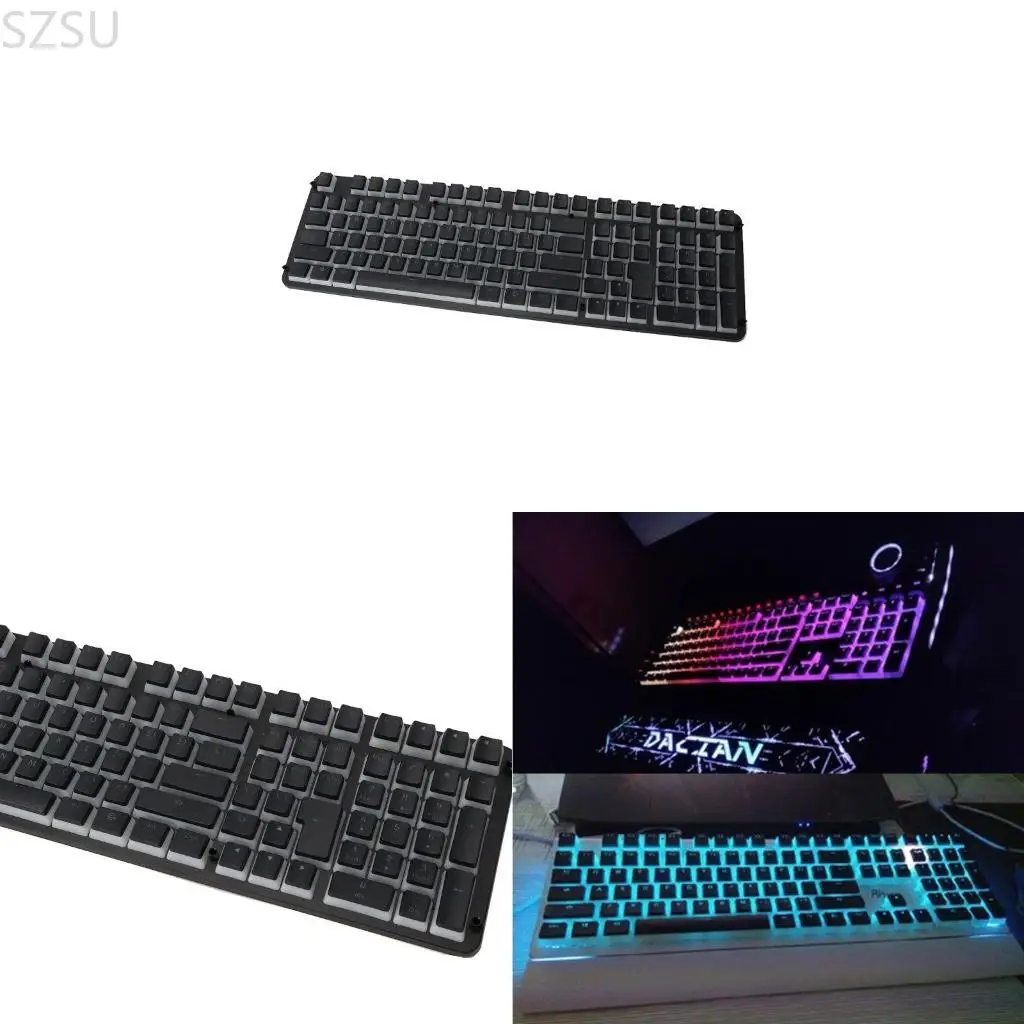 

SZSU 1 комплект, колпачки для ключей с двойной кожей Milk Shot из ПБТ, 110 клавиш, колпачки с пудинговой подсветкой, OEM-профиль