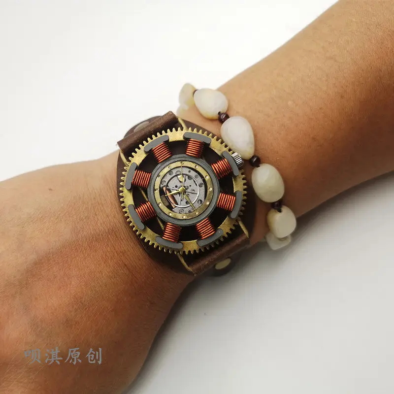Steampunk watches, handmade original hip-hop style watches, retro trend personalized quartz watches