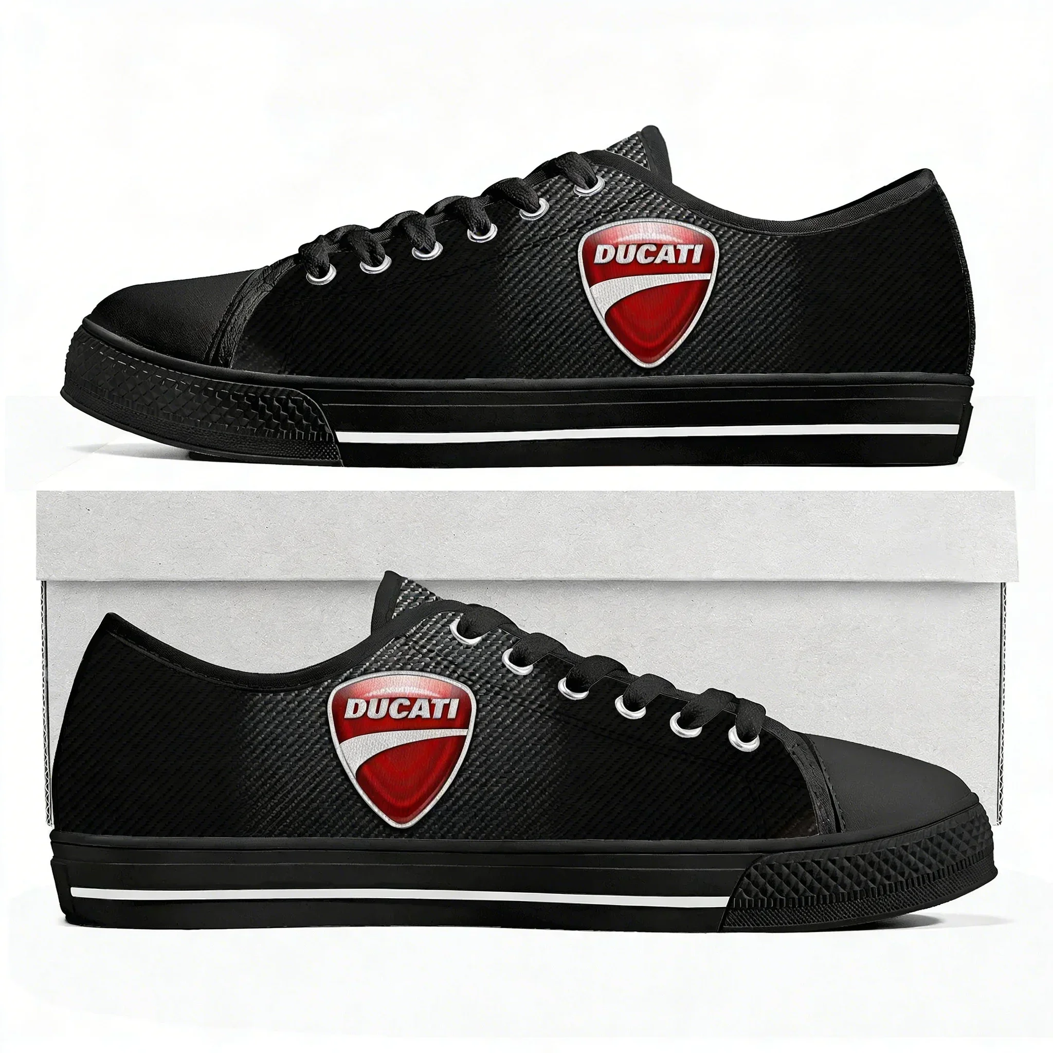D-Ducatis Low Top Sneakers Mens Womens Teenager High Quality Breathable Canvas Sneaker 3D Print Casual Shoes Personalized Shoe