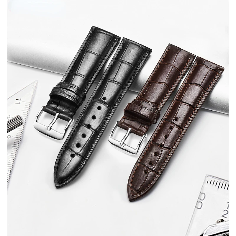 Genuine Leather Watch Strap for Longines Omega Seiko Tissot Hamilton Amani Mido Casio Waterproof Sweet-Proof Watchband18 20 22mm