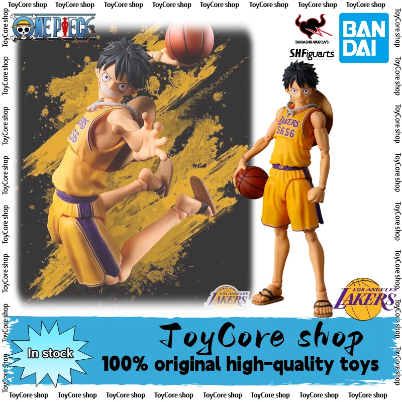 Pre-Order Bandai S.H.Figuarts One Piece X NBA Monkey D. Luffy Los Angeles Lakers Ver. Action Figure