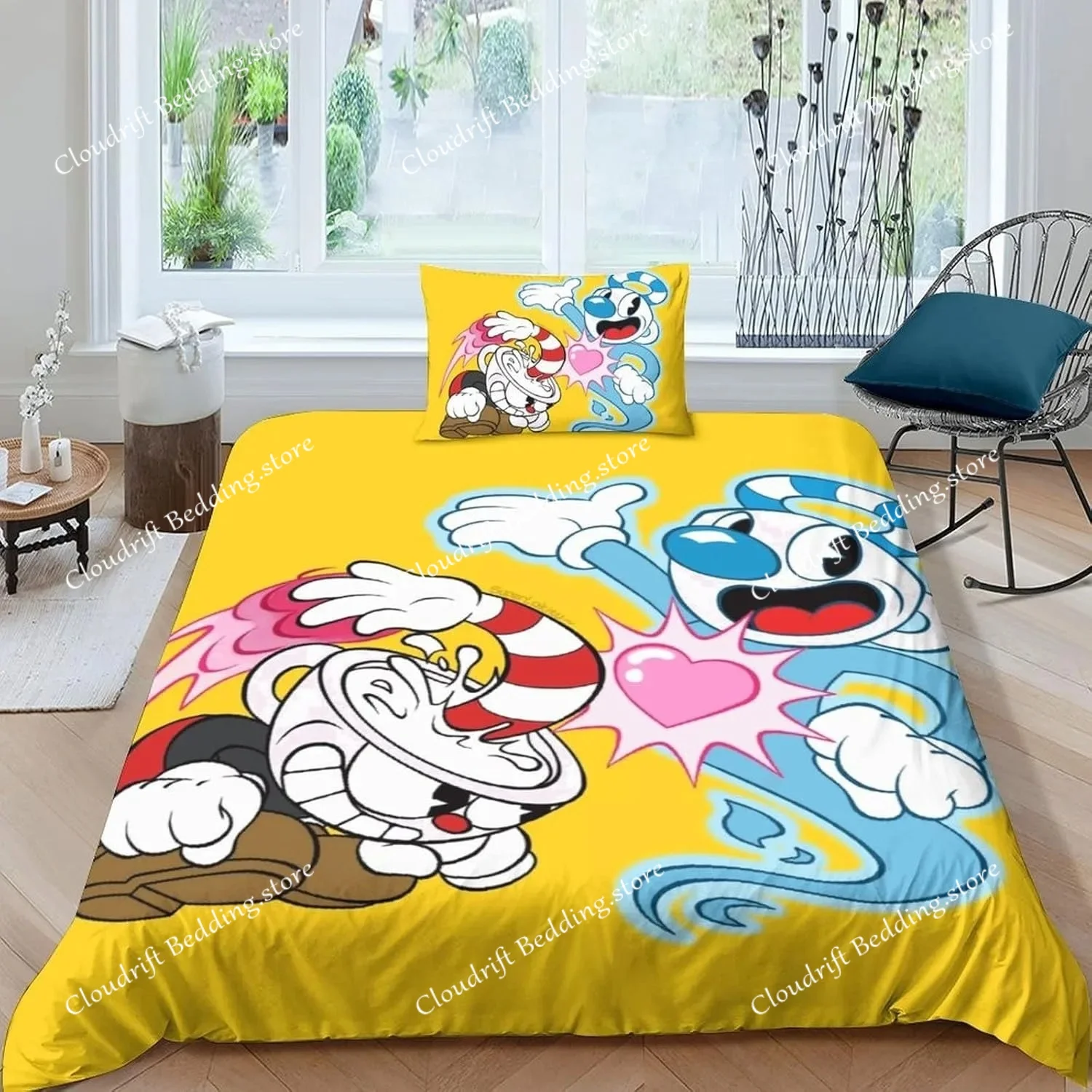 The Cuphead Show Duvet Cover 3D Exquisite Cartoon Anime Digital Print Bedding Set Comforter Bed Youth Home Decor Boys Gift