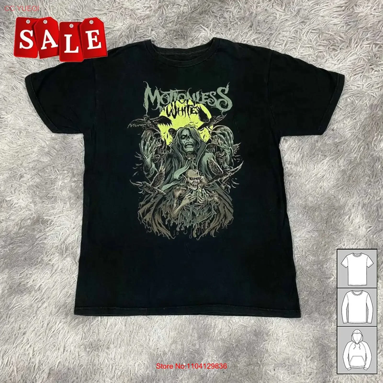New Popular Motionless In White For Fans S 5XL T Shirt NH288 vintage Washed streetwear graphic designer clothes Breathable Soft