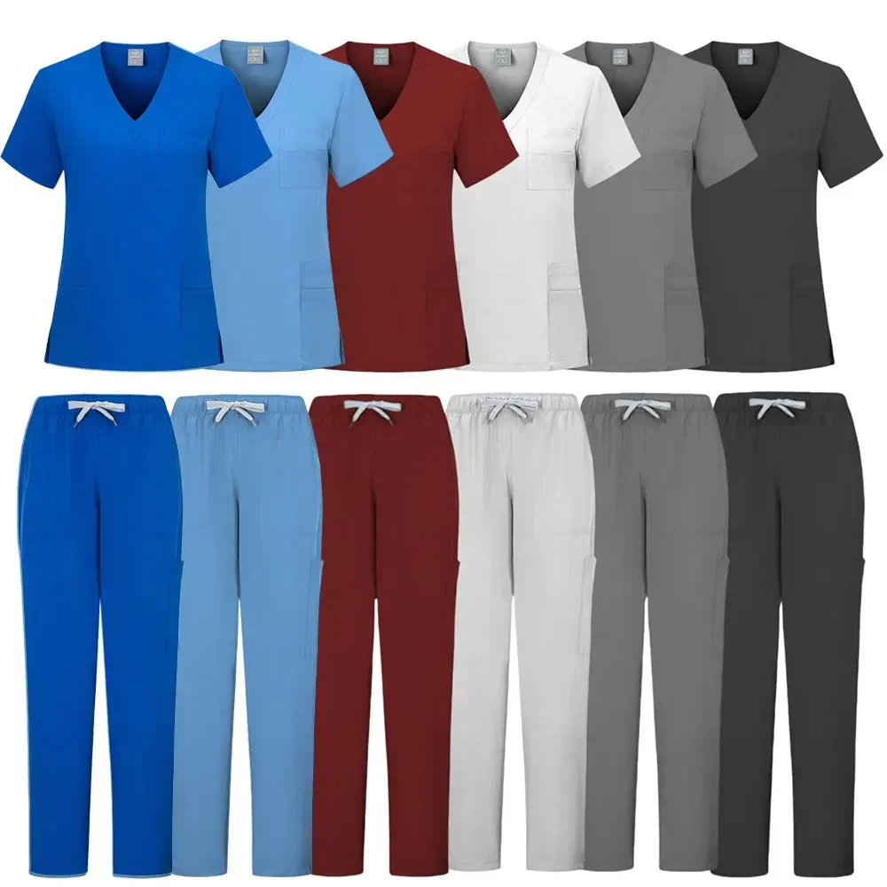 

Hot Sale Nurse Scrubs Set Women Anti Wrinkle Washable Soft Hospital Uniform Medical Scrubs Women Scrubs Sets Medical Accessories