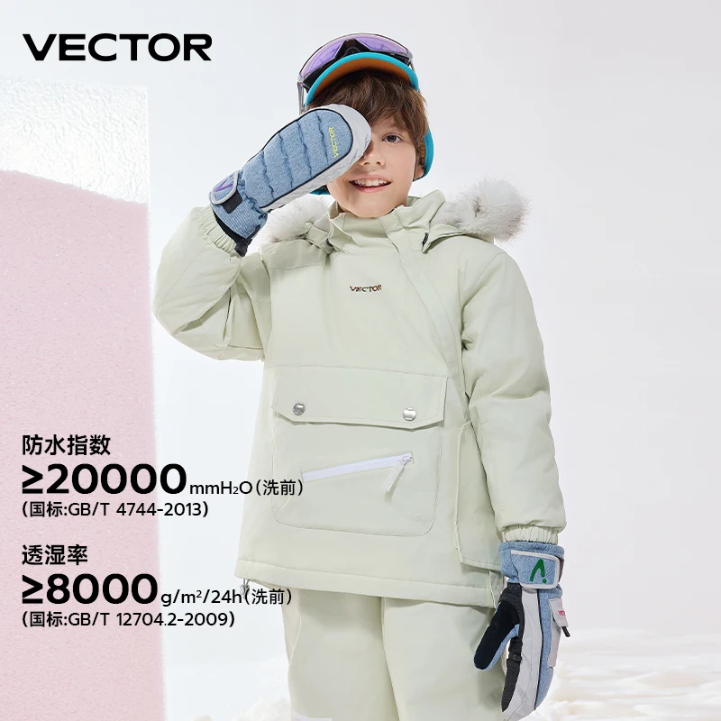 VECTOR Saias de algodão para meninas e meninos com saias inclinadas para proteção contra frio e roupas quentes Snowboard à prova d'água esportes ao ar livre