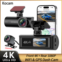 Kocam 4K WIFI GPS Dual Dash Cam Front and Rear for Cars Camera Car DVRs Recorder Video Registrator Dashcam Camcorder Black Box