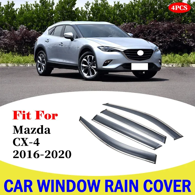 

For Mazda CX-4 2016-2020 car window deflectors wind deflector sun guard rain vent cover Weather shield car styling accessories