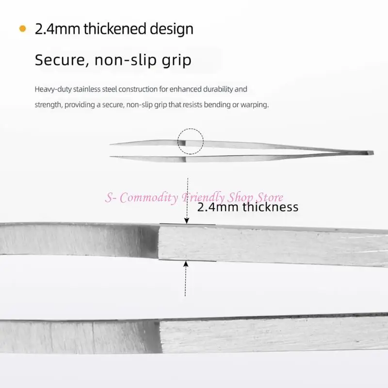85AE Stainless Steel Model Tweezers with Pointed Tips for Detail Work