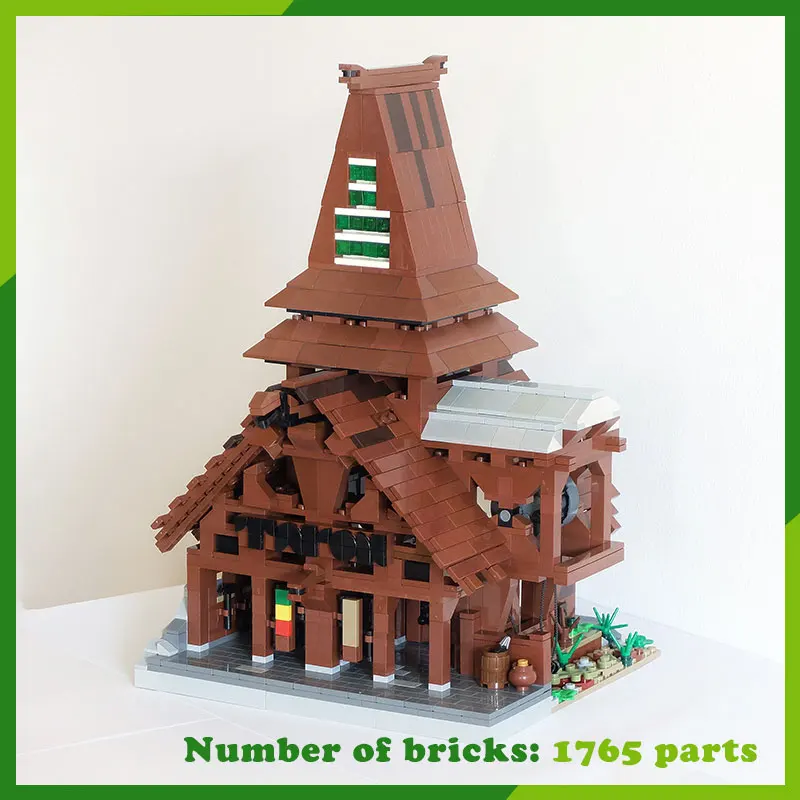 MOC Bausteine Haus Turm Modulare Modell Architektur DIY Ziegel Kreative Montage Spielzeug Weihnachten Geschenk Geburtstag Präsentiert 1765PCS