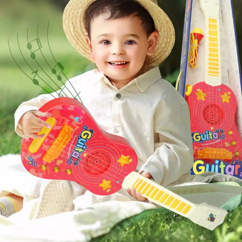 Kids Guitar Toy Educational Guitar Toy Educational Musical Instruments Set for Kids Mini Ukulele Electric Piano Guitar Toy