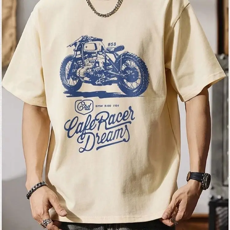 خمر فضفاض عادية قميص مطبوع ريترو الصيف قمصان قصيرة الأكمام ONeck 100% القطن المحملة الشارع الشهير الملابس تي شيرتات عجيبة #6