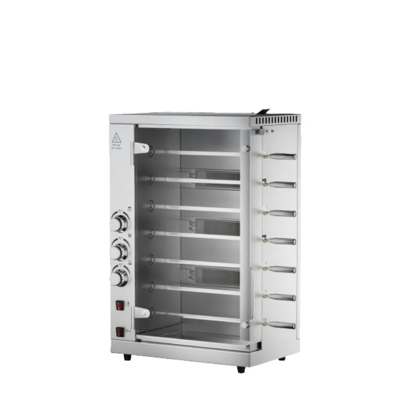 Kommerzieller Vertikaler Gas-Rotisserie-Hähnchengriller mit Automatischer Rotation BBQ-Grill für Entenfleischgeschäfte, Restaurants und Catering