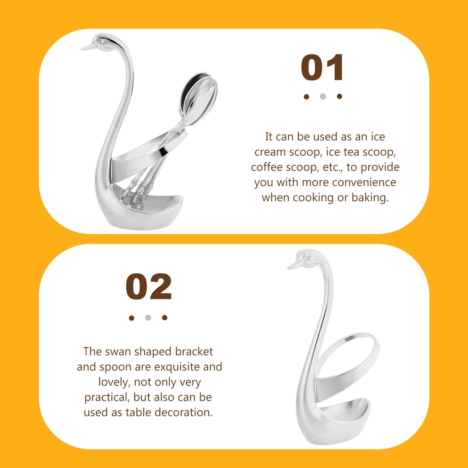 

1 комплект, кофейная ложка, десертная ложка, сплав лебедя, держатель для кухни, столовой, ложка для мороженого, чайная ложка, инструменты для выпечки, креативные