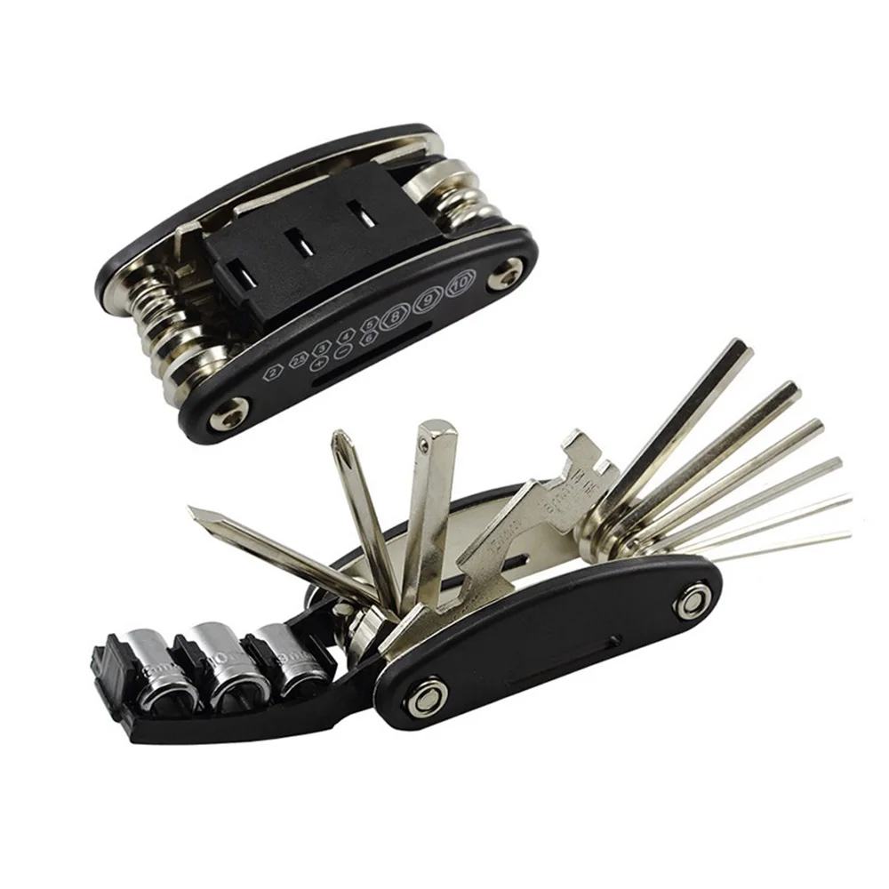 Bicycle Repair Tools Kit, Hex Spoke, Cycling Screwdrivers Tool, Tyre Lever, Allen Wrench, Mountain Bike Multitool