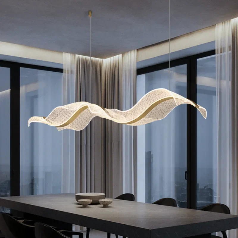 モダンデザイナー クリエイティブ ストリーマーライト 高級シャンデリア 北欧風 シンプル ロングシャンデリア