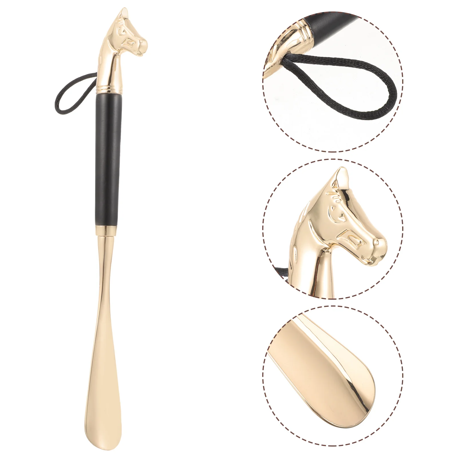 Long Handle Horn Premium Wood Copper Shoehorn For Home Wearing Tool Portable Shoe Lifter Household Shoehorn