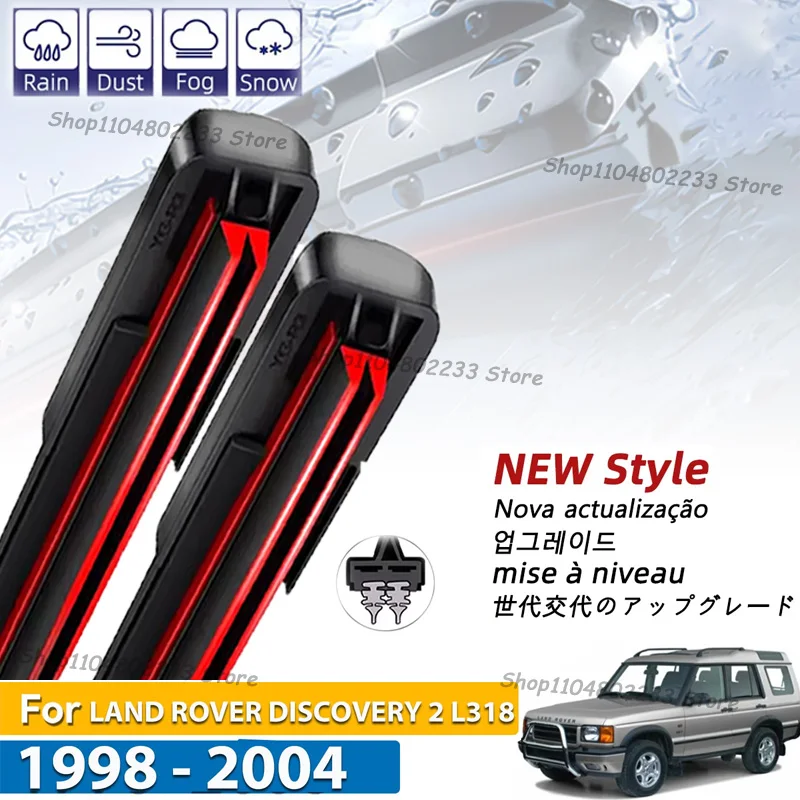 

Front Wiper Blades For LAND ROVER DISCOVERY 2 L318 1998 - 2004 Natural Rubber Wiper Windshield Windscreen Window Rain Brushes