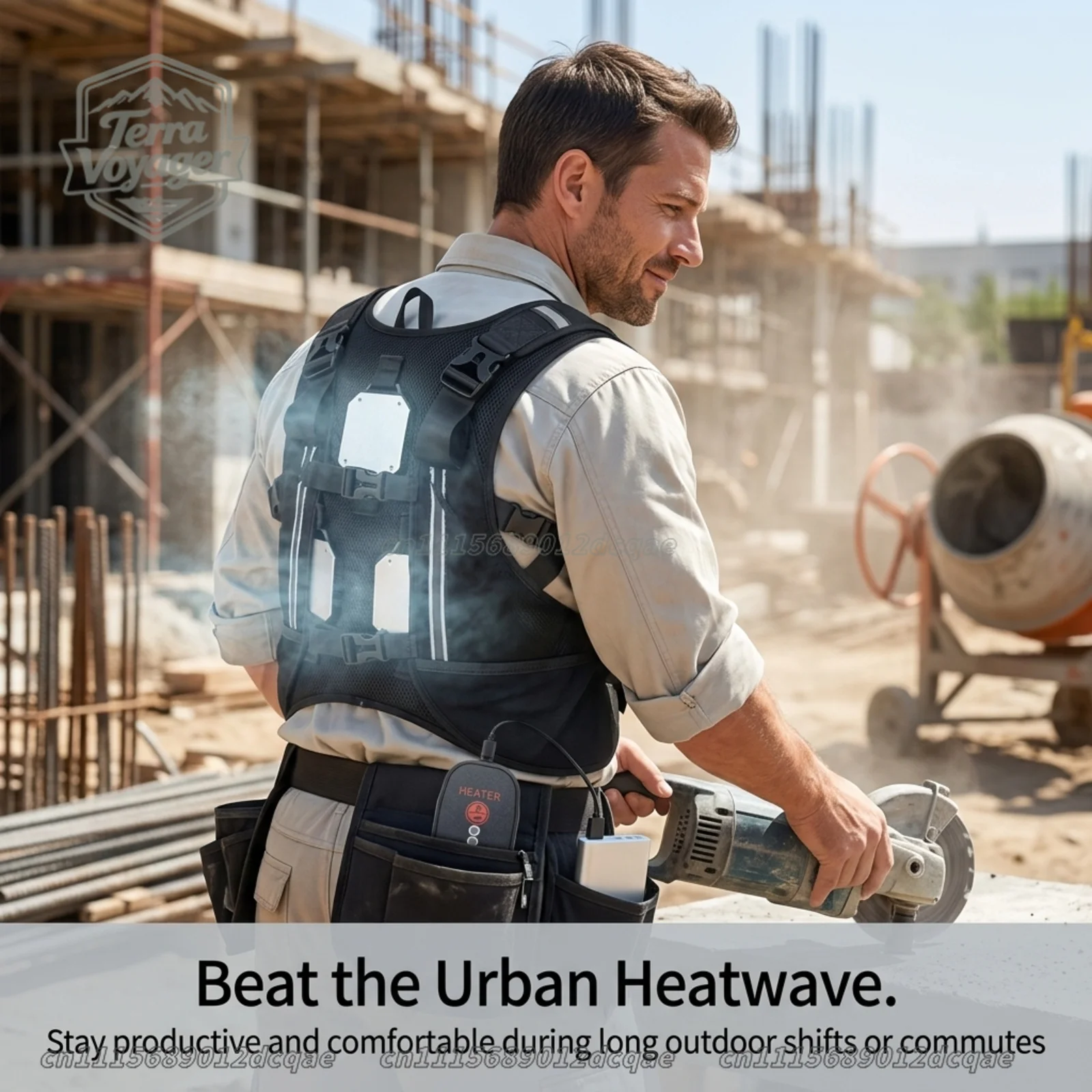 Pro Cooling Vest with TEC Semiconductor Technology, Portable Wearable Air Conditioner for Outdoor Work and Leisure,