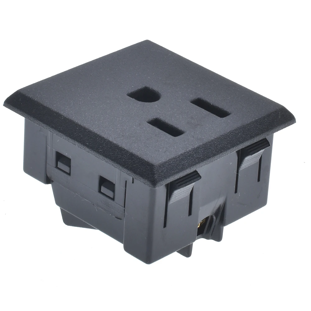 Chassis Female 3PIN AC US Nema 5-15R Inline Socket Plug Adapter Industrial Power Connector Power Supply Output Outlet 16A250V AC