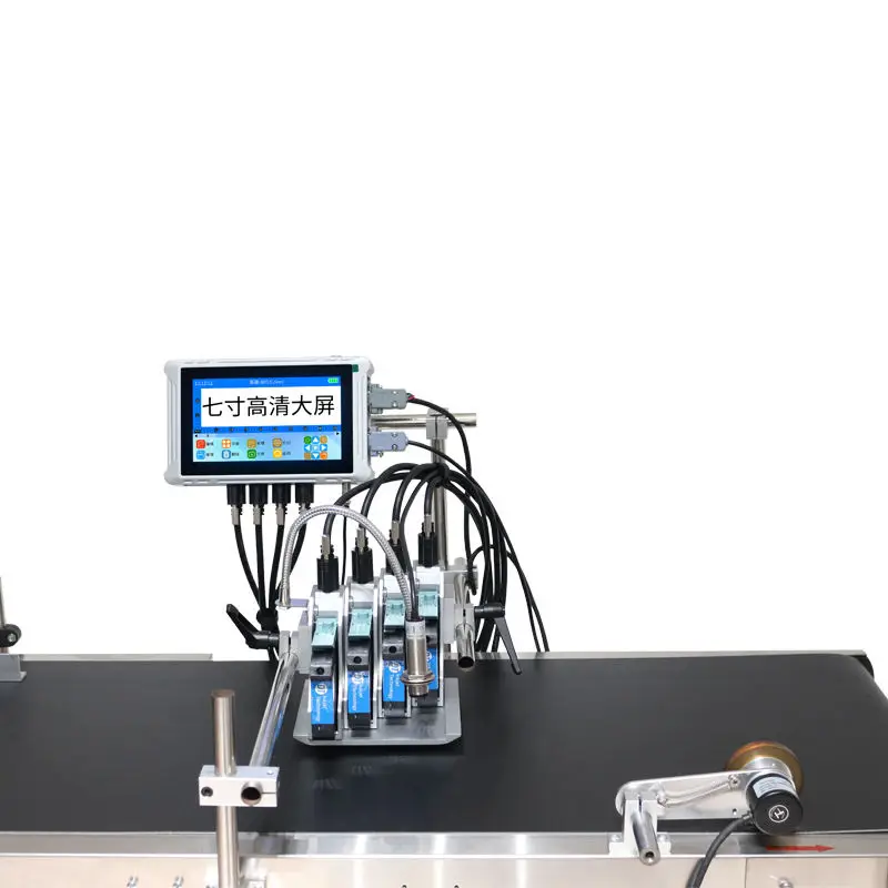 PM-7 Tij continue inkjetprinter Thermische batch vervaldatum Coder Afdrukken Online inkjetprinter voor plastic fles